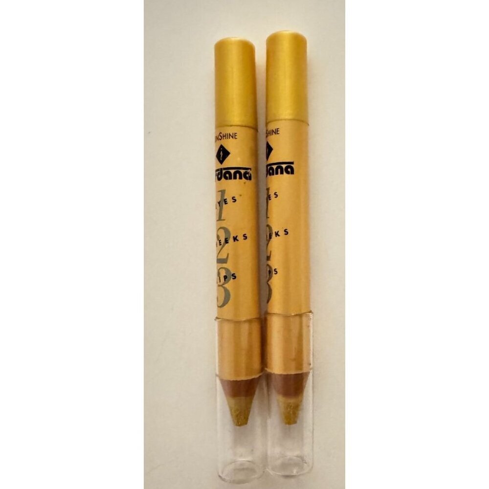 Jordana SunShine 1-2-3 Eyes Cheeks Lips Pencil Lot of 2 Vintage Multi-Use Highli